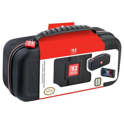 R.D.S. Industries, Inc. - Licensed Nintendo Switch 2, OLED & Nintendo Switch Systems Game Traveler Deluxe System Case – Holds 12 Game Cards & microSD Card Case Holds 2pcs & Each Holds 2 microSD Cards, (NS230)